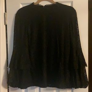 Black lace laundry blouse
